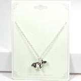 97077, 3D ENAMEL PITBULL DOG PENDANT NECKLACE