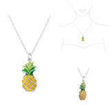 97077, 3D ENAMEL PINEAPPLE PENDANT NECKLACE