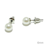 97089, 6MM PEARL STUD EARRING