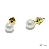 97089, 6MM PEARL STUD EARRING