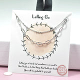 97093, GOLD DIPPED, "LETTING GO" DAINTY CHAIN DOUBLE LAYERED NECKLACE