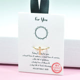 97100, GOLD DIPPED, "FOR YOU" CROSS CUFF ADJUSTABLE RING