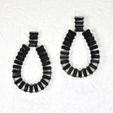 97109, BAGUETTE RHINESTONE TEARDROP EARRING