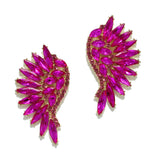 97137, WING RHINESTONE EVENING EARRING
