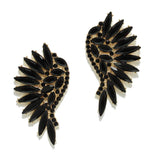 97137, WING RHINESTONE EVENING EARRING