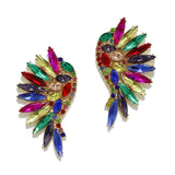 97137, WING RHINESTONE EVENING EARRING