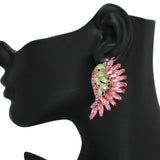 97137, WING RHINESTONE EVENING EARRING