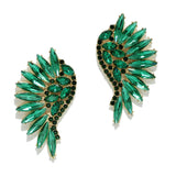 97137, WING RHINESTONE EVENING EARRING