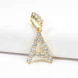 97143, INITIAL PAVE RHINESTONE CHARM
