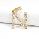 97143, INITIAL PAVE RHINESTONE CHARM