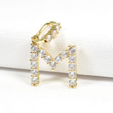 97143, INITIAL PAVE RHINESTONE CHARM