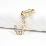 97143, INITIAL PAVE RHINESTONE CHARM