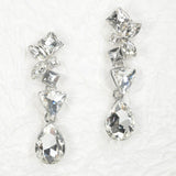 97144, MULTI SHAPE RHINESTONE EVENING DANGLE EARRING