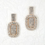97146, GEOMETRIC PAVE RHINESTONE EARRING