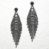 97148, PAVE RHINESTONE DROP EVENING EARRING