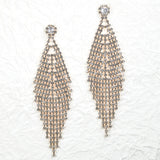 97148, PAVE RHINESTONE DROP EVENING EARRING