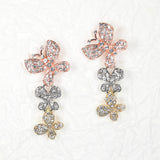 97154, BUTTERFLY PAVE RHINESTONE DANGLE EARRING
