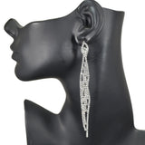 97158, PAVE RHINESTONE DROP EARRING