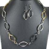 97174, MARQUISE CUTOUT METAL NECKLACE
