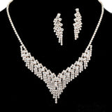 97183, PAVE RHINESTONE EVENING NECKLACE SET