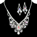 97186, PAVE RHINESTONE NECKLACE SET