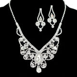 97186, PAVE RHINESTONE NECKLACE SET