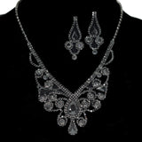 97186, PAVE RHINESTONE NECKLACE SET