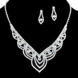 97188, PAVE RHINESTONE NECKLACE SET