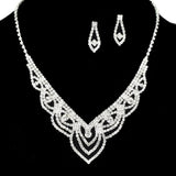 97188, PAVE RHINESTONE NECKLACE SET