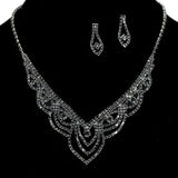 97188, PAVE RHINESTONE NECKLACE SET