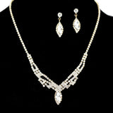 97191, PAVE RHINESTONE NECKLACE SET