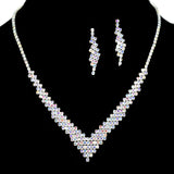 97195, PAVE RHINESTONE NECKLACE SET