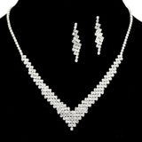 97195, PAVE RHINESTONE NECKLACE SET