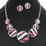 97201, ENAMEL ROUND GEOMETRIC NECKLACE