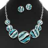 97201, ENAMEL ROUND GEOMETRIC NECKLACE