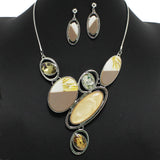 97203, GEOMETRIC CELLULOID ACETATE WITH RHINESTONE NECKLACE