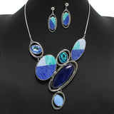 97203, GEOMETRIC CELLULOID ACETATE WITH RHINESTONE NECKLACE