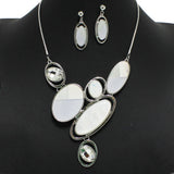 97203, GEOMETRIC CELLULOID ACETATE WITH RHINESTONE NECKLACE