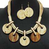 97204, ROUND CELLULOID ACETATE ACCENT NECKLACE