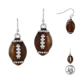 97205, 3D FOOTBALL ENAMEL EARRING