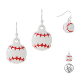 97205, 3D BASEBALL ENAMEL EARRING