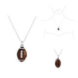 97206, 3D FOOTBALL ENAMEL PENDANT NECKLACE