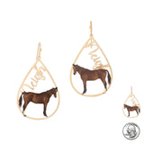 97211, "NEIGH" HORSE DANGLE EARRING