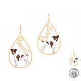 97211, "BARK" DOG DANGLE EARRING