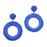97217, RAFFIA ROUND DANGLE EARRING