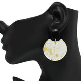 97221, GOLD FLAIRS GEOMETRIC ACRYLIC EARRING