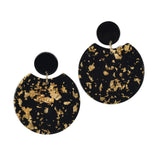97221, GOLD FLAIRS GEOMETRIC ACRYLIC EARRING