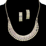 97744, PAVE RHINESTONE NECKLACE SET