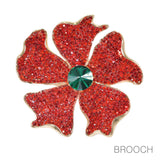 97746, BIG FLOWER RHINESTONE PIN BROOCH