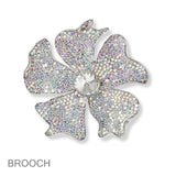 97746, BIG FLOWER RHINESTONE PIN BROOCH